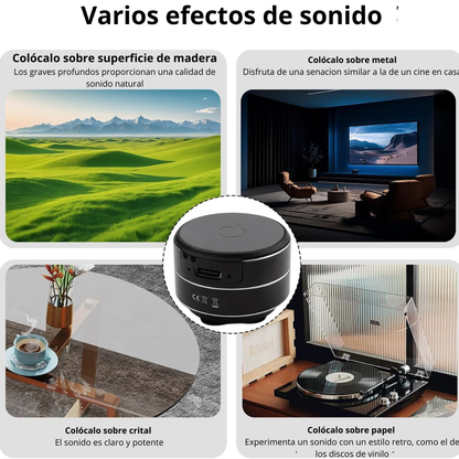 Minialtavoz que convierte superficies en música
